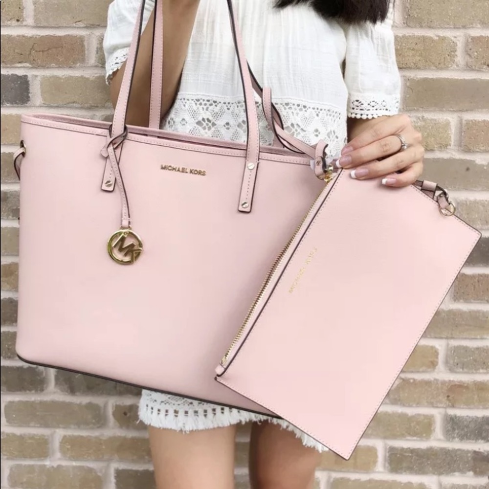 Michael Kors Large Jet Set tote w/ zipper pouch